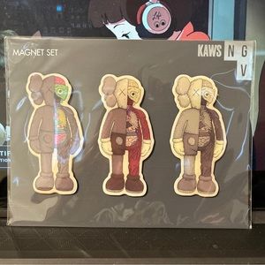 KAWS x NGV Companion Dissected Flayed Original Fake Figure Magnet Set of 3 NEW